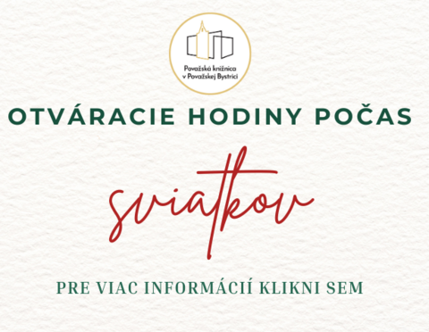 Otváracie hodiny počas vianočných sviatkov